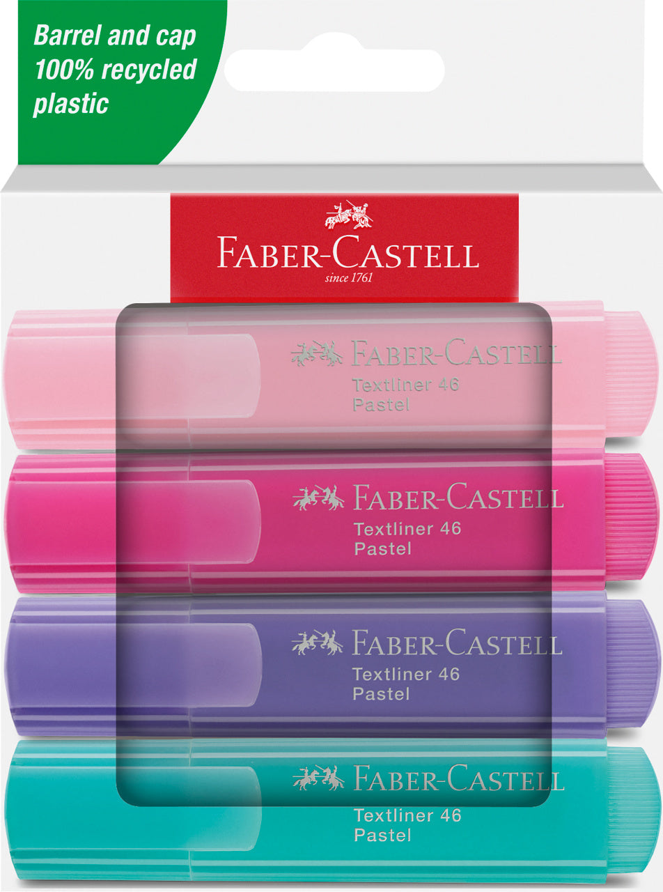 TEXTMARKER SET 4 CARTON PASTEL 1546 2024 FABER-CASTELL TEXTMARKER SET 4 CARTON PASTEL 1546 2024 FABER-CASTELL